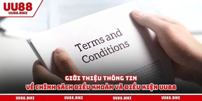 Điều Khoản Và Điều Kiện UU88 Giới thiệu thông tin về chính sách điều khoản và điều kiện UU88